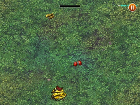TakeFlight feed mini-game screen